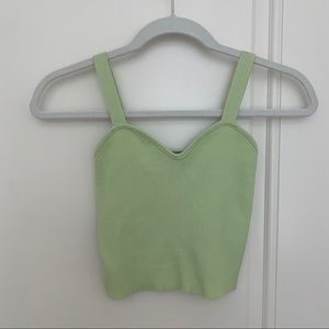 Zara crop top in light green